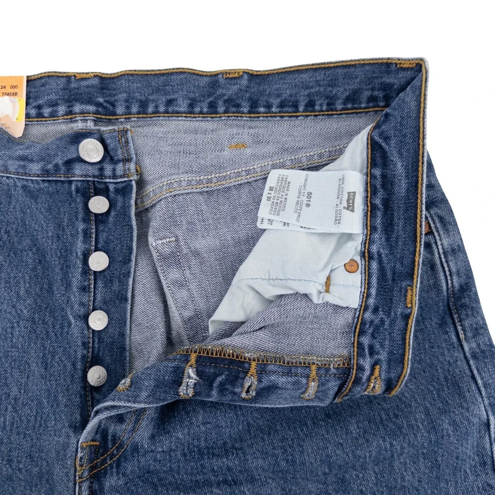 VTG NWT Deadstock Levis Mens‎ 38x30 501 Original Fit Jeans Blue Button Fly Y2K